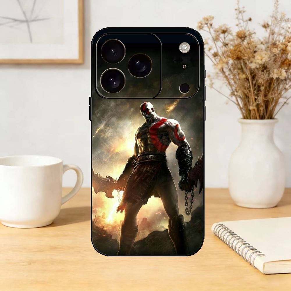 G-God Of Game W-War Phone Case For iPhone 17,16,15,14,13,12,11 Plus,Pro,Max,Mini Silicone Black Soft Cover