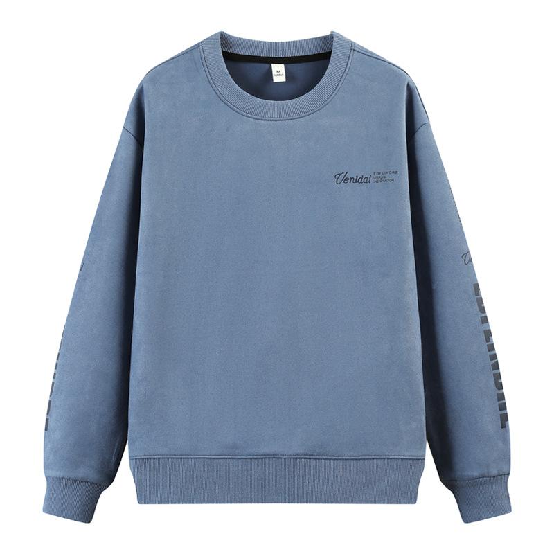 

Мужская толстовка весна-осень новый модный бренд мужской корейский стиль модный тренд молодежный круглый вырез свободный повседневный свитшот для мужчин M