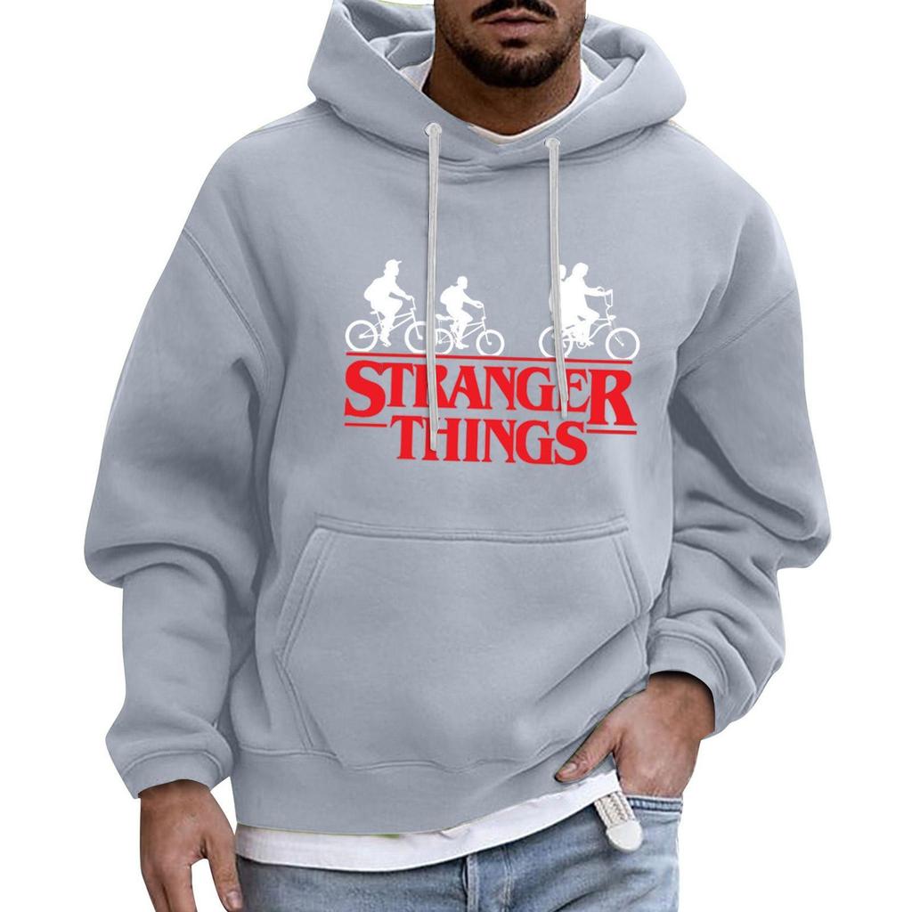 Herren Sport Freizeit Langarm Kapuzenpullover mit Tasche