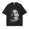 Big Face Basketball Players T Shirt Big Head Vintage Washed Short Sleeve Tops Tee Oversized T-shirt Harajuku Men Clothing Cotton