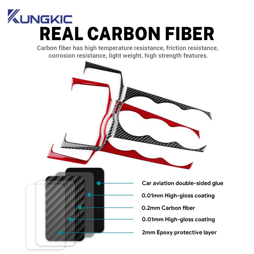 For Toyota Yaris 2006 2007 2008 2009 2010 2011 Real Soft Carbon Fiber Sticker LHD Car Central Control CD AC Knob Accessories