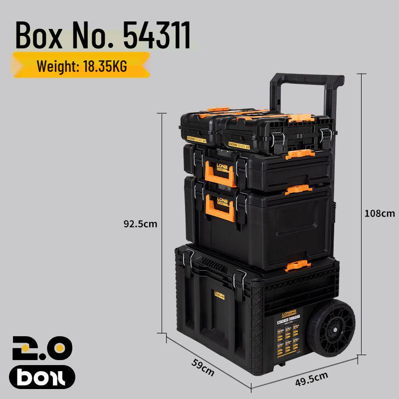 Longbang 2.0 Industrial Multifunction Stackable Tool Storage Suitcase