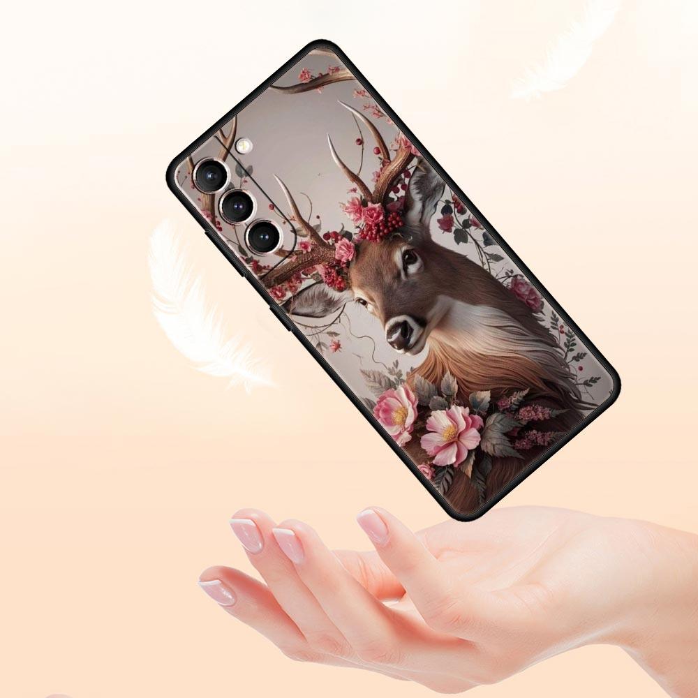 Deer Lichee Pattern Phone Case for Samsung Galaxy S26 S25 S24 S23 S22 S20 S21 FE Ultra S25 Edge Plus 5G Soft TPU Cover Funda Bag