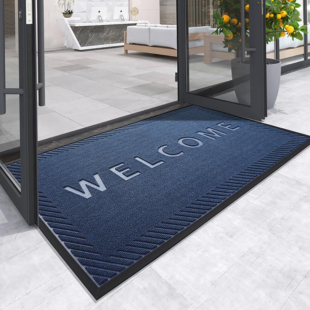 Anti-Slip Outdoor Rubber Door Mat - Dirt-Resistant High-End Entrance Carpet for Home.