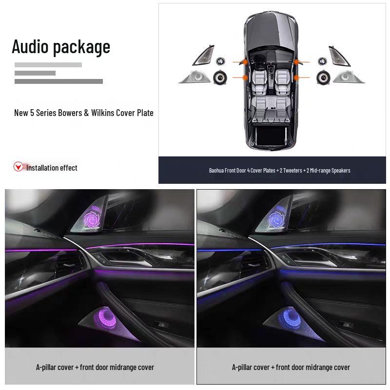 BMW Bowers & Wilkins Tweeter Speaker A-Pillar Luminous Cover Upgrade