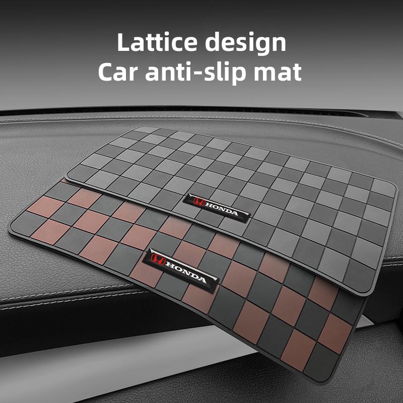 Car Plaid Anti Slip Pad Auto Dashboard Storage Mat For Honda Civic Accord Fit Jazz Pilot CRV Odyssey Passport City Shuttle HRV BI2