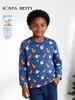 2026 Autumn Kids' Long Sleeve European/American Boys' Christmas Print Pullover T-shirt