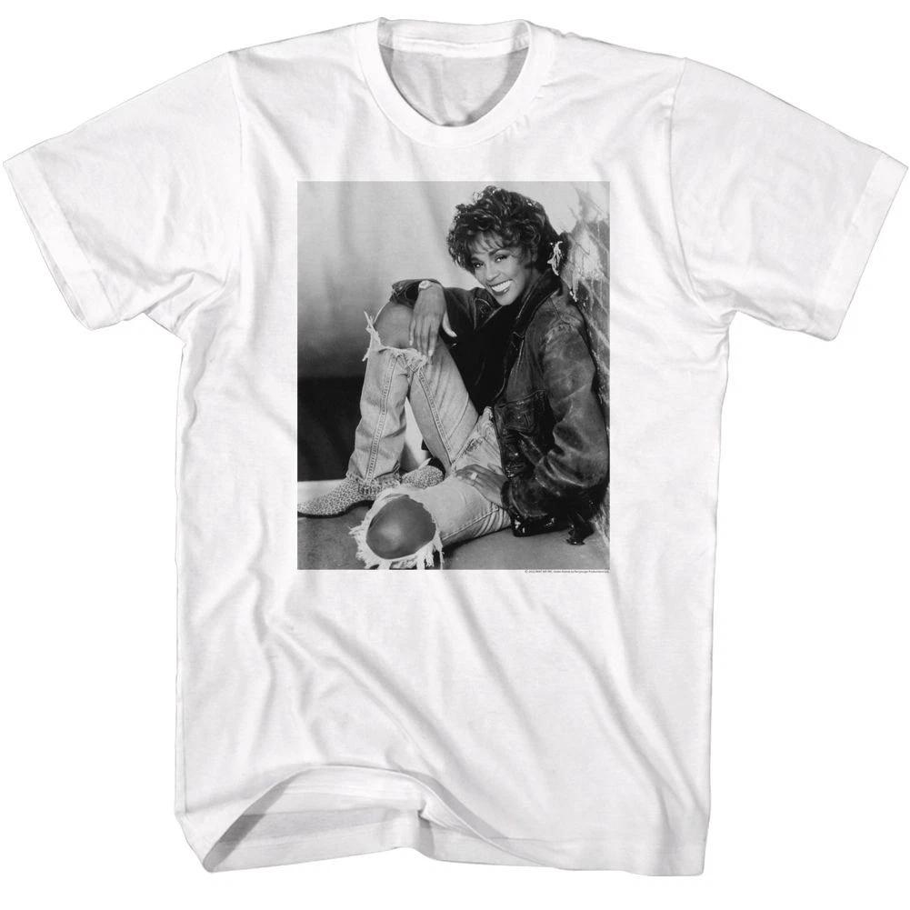 Whitney Houston Bw Brick Wall Sit Music Children s T-shirt 130