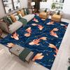 Moderner Koi-Fischmuster Teppich, Rutschfester Weicher Läufer für Wohnzimmer Schlafzimmer Heimdekoration Home Dekoration