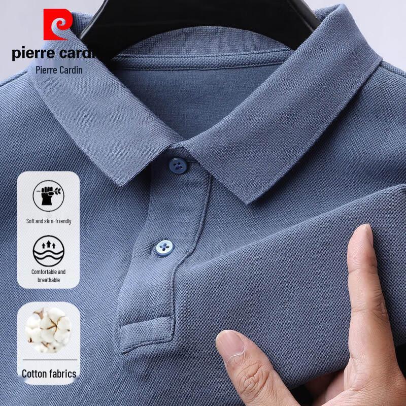 Polo da uomo Pierre Cardin 100% cotone a maniche lunghe