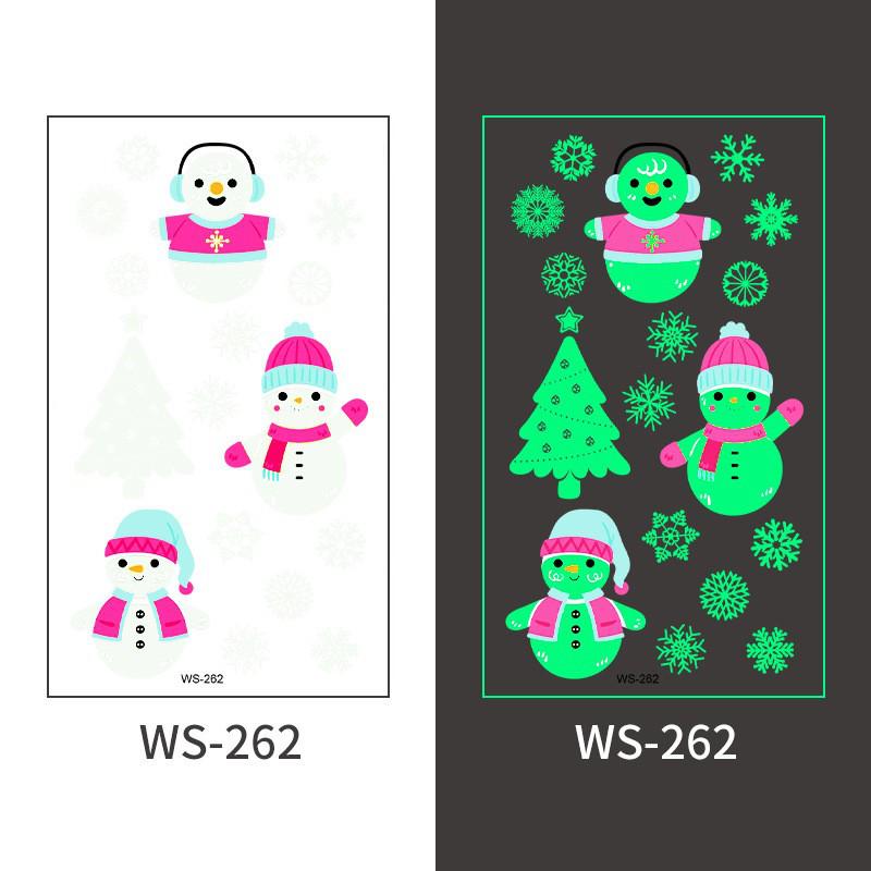 Kids' Waterproof Christmas Glow Tattoos - Festive Cartoon Stickers for Holiday Parties