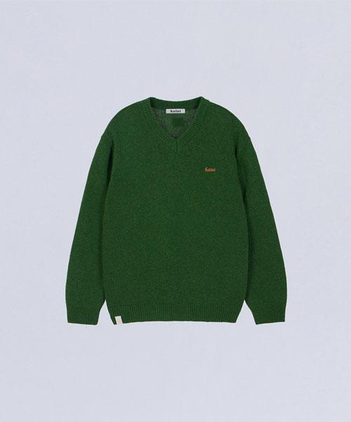 HAINT Lambswool V-Neck Knit_Green