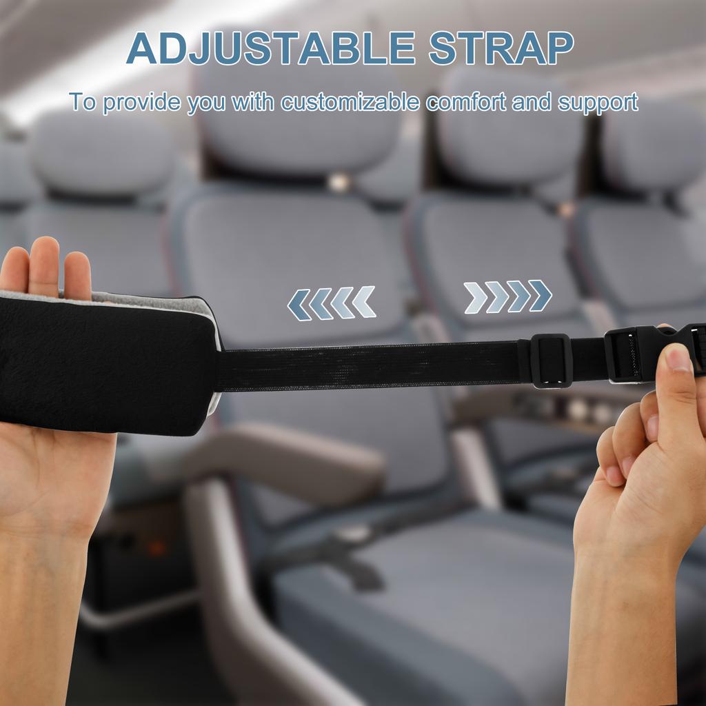 2 ks nastavitelný cestovní popruh na oporu hlavy, polštář, letadla, krční opěrka, přenosná autosedačka, pomůcka pro spaní, pevný popruh na hlavu