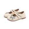 New Children's Leather Shoes Luxury Rhinestone Bowtie Kids Shoes for Girl Sweet Elegant Princess Fashion Ballet Shoes Versatile