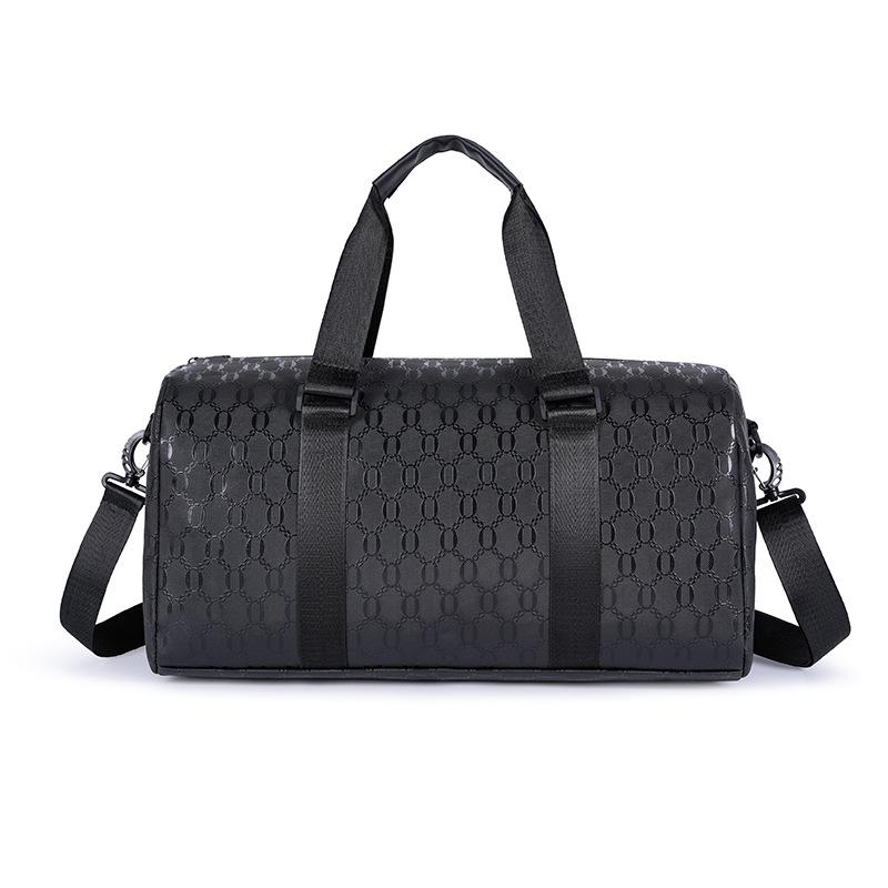 

Мужская и женская дорожная сумка большой вместимости с принтом для коротких командировок, из ПУ, водонепроницаемая, модная, простая ручная сумка чёрный