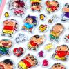 Kawaii Crayon Shin Chan Cartoon 3D  Relief Stickers Cute DIY Crystal Decorative Anime Sticker Phone Case DIY Kids Toys Gift