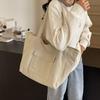 Casual Big Bag Women 2025 New Simple Canvas Bag Fashionable Portable Shoulder Bag Large Capacity Commuter Tote Bag
