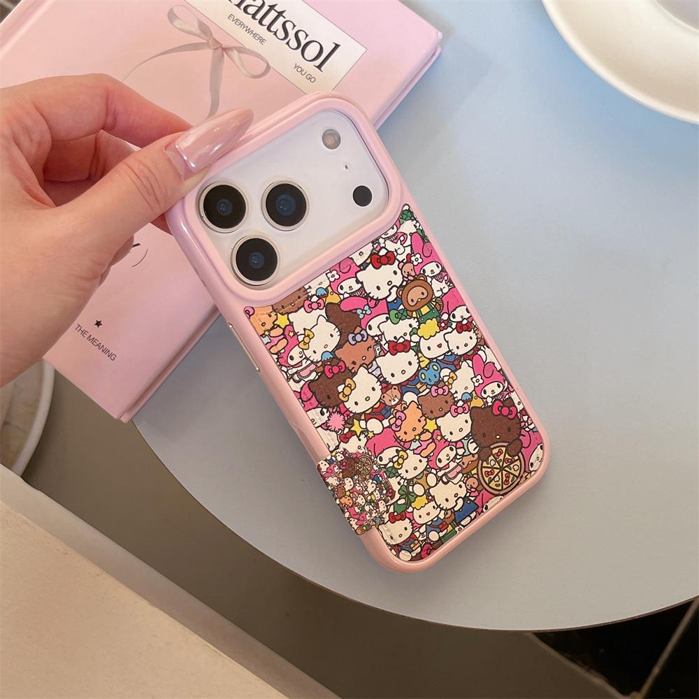 Sanrio Hello Kitty Melody Pink Cute Cartoon Pattern Style Phone Case For iPhone 17 16 15 14 13 12 11 Pro Max Girl Gift TPU Cover