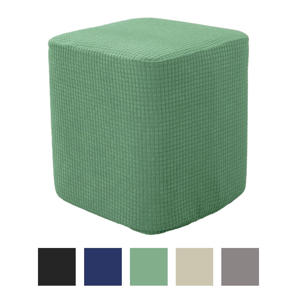 Jacquard Polyester Square Ottoman Covers Footstool Slipcover Replacement