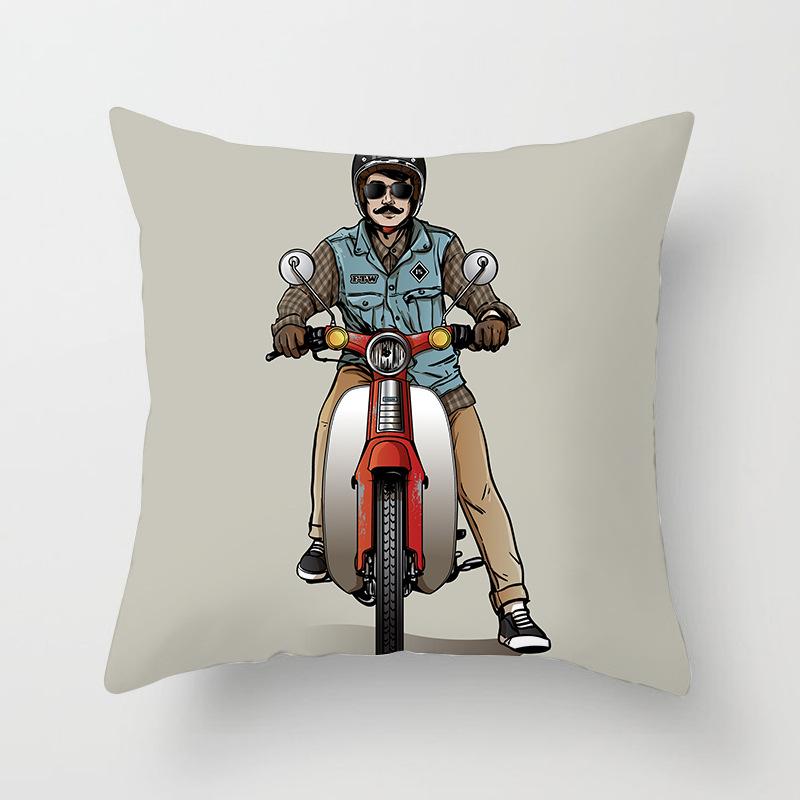 Japanese Ninja Character Digital Single-sided Printing Sofa Pillow Cushion Cover Home