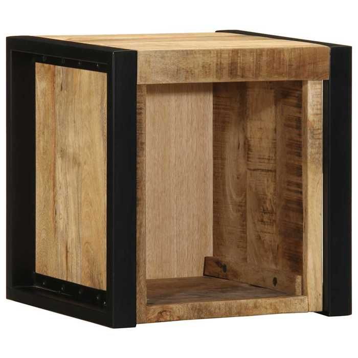 VidaXL Table de chevet 40x35x40 cm bois massif de manguier brut, armoire de lit, meuble de chambre à coucher, table de 4015957