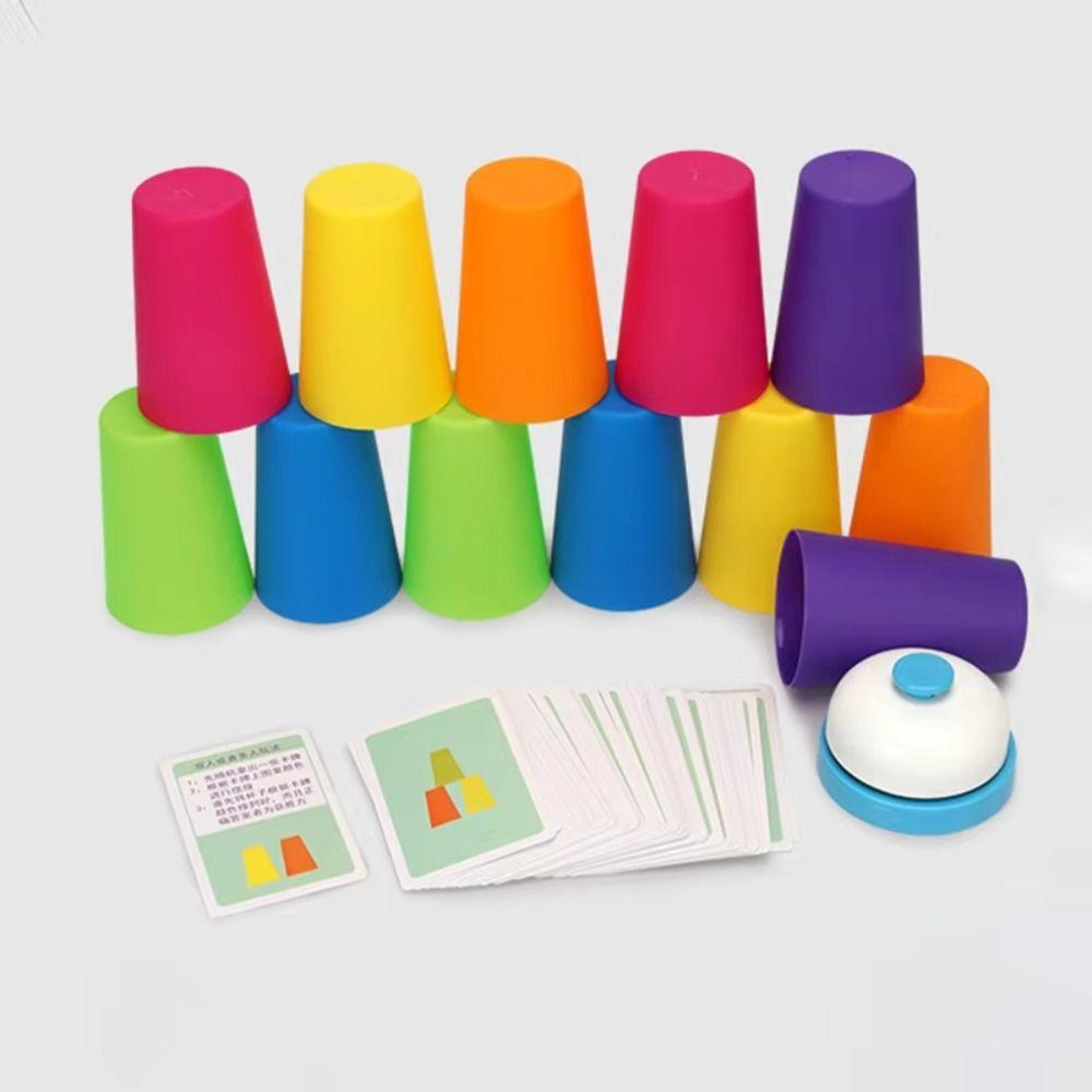 Educational Montessori Toys Color Learning Board Game Activity Cards Kids Toy  2Player Game