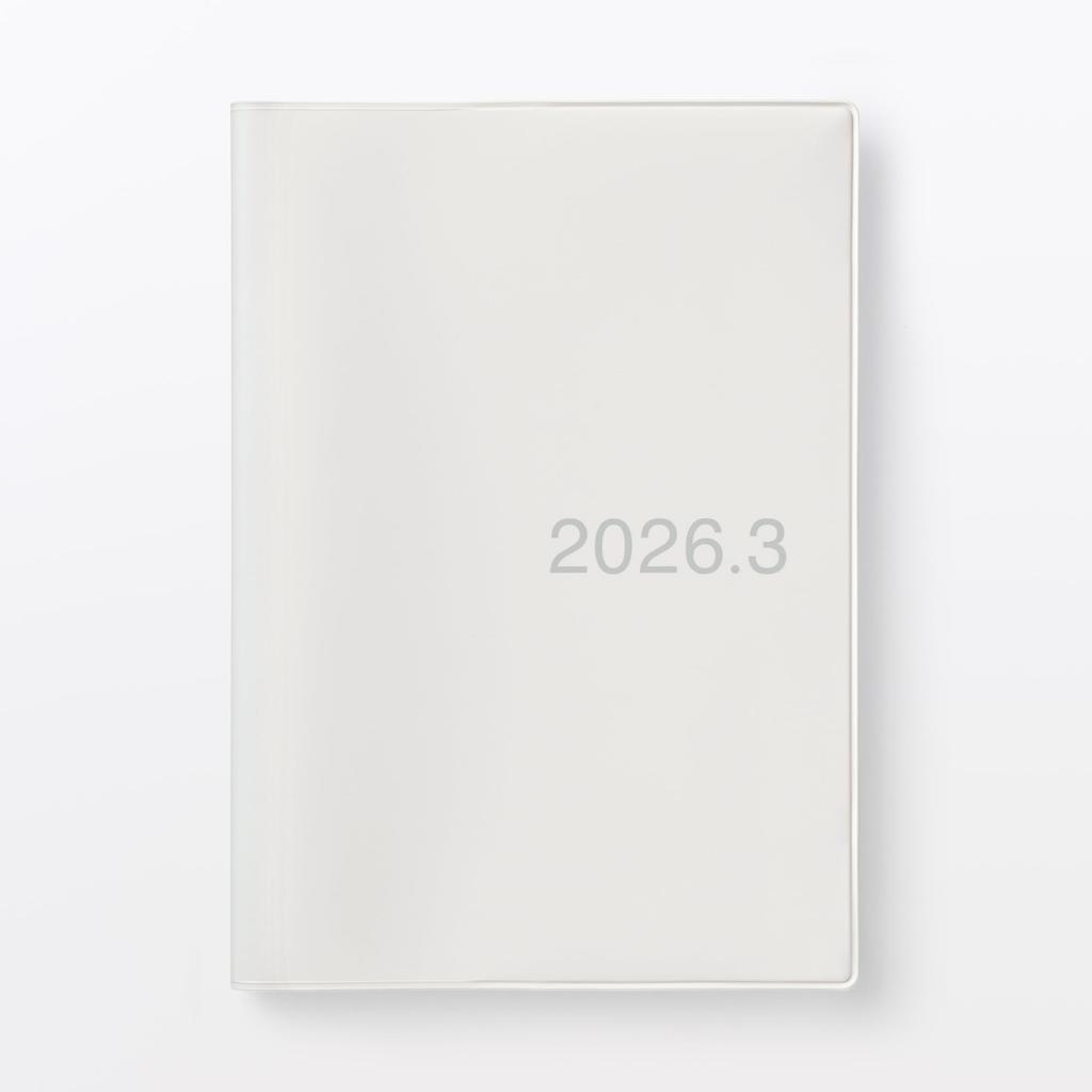 MUJI Monday March White 76418801 Monthly/Weekly Planner, Start, 2026, B6, Gray,
