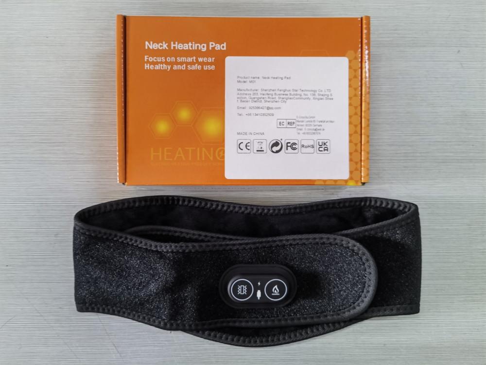 Red Light Heating Neck & Wrist Support with Vibration Massage – 660/850nm Therapy Heat Pack.