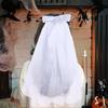 Halloween Veil Double-Layered Ribbon Bow Decoration Soft Mesh Veil Wedding Halloween Cosplay Photography Accessories