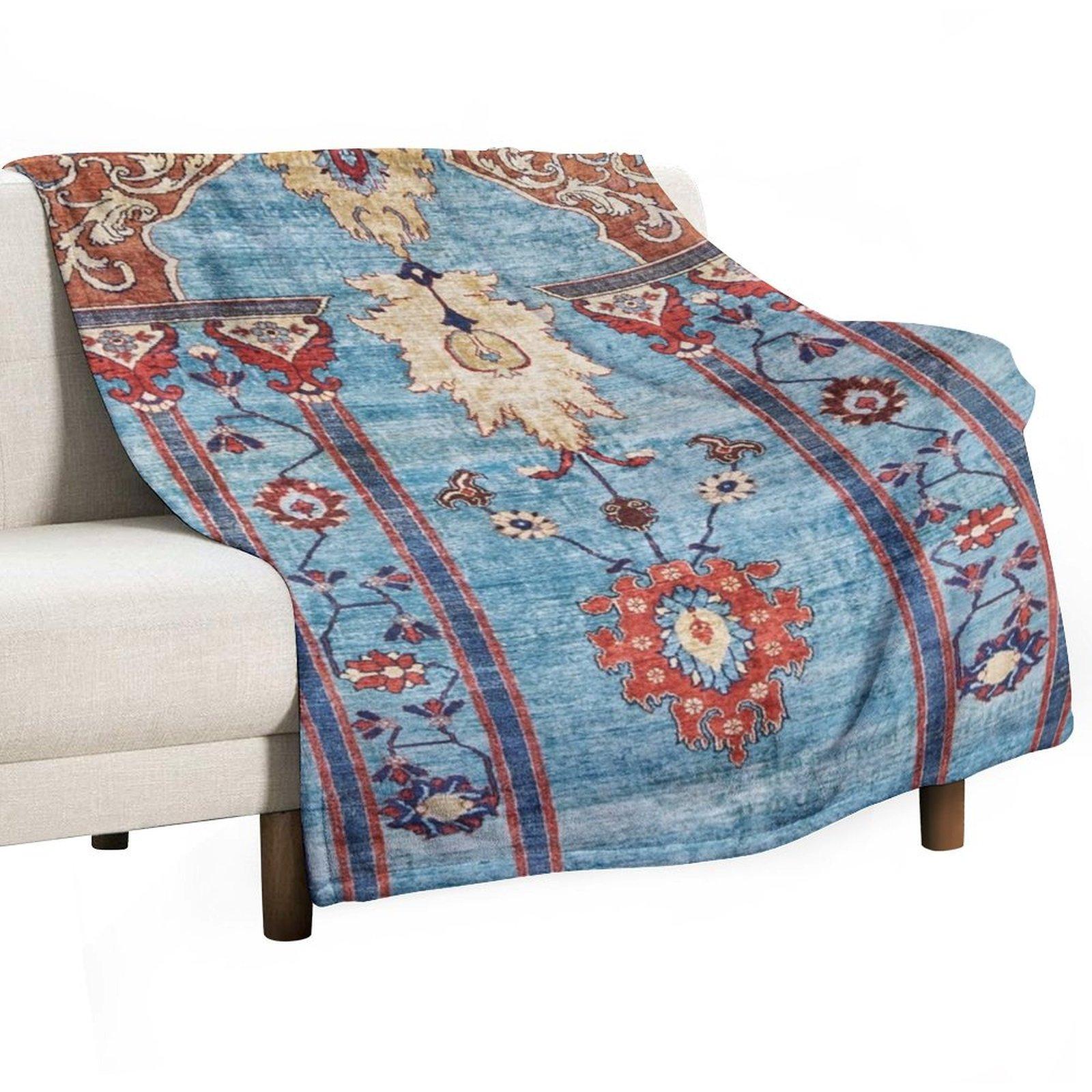 

Антикварный персидский шелковый ковер принт плед одеяло волосатый мягкий плюшевый клетчатый декоративный диванный плед 30x40in