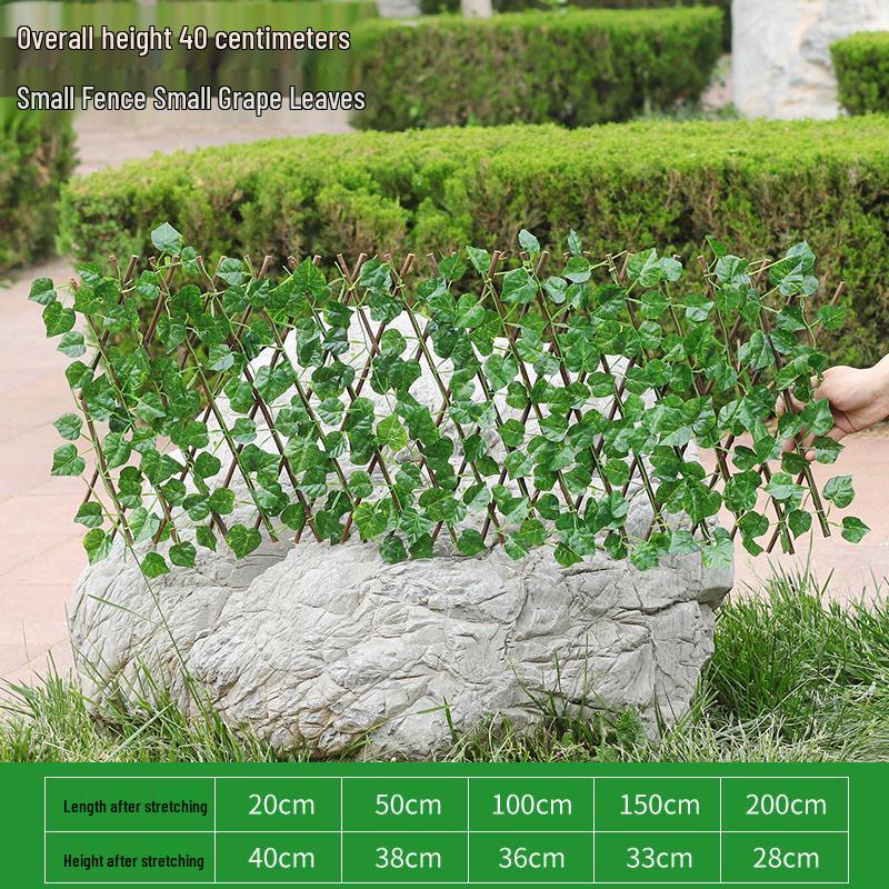 Retractable Wooden Picket Fence for Outdoor Greenery and Balcony Decoration