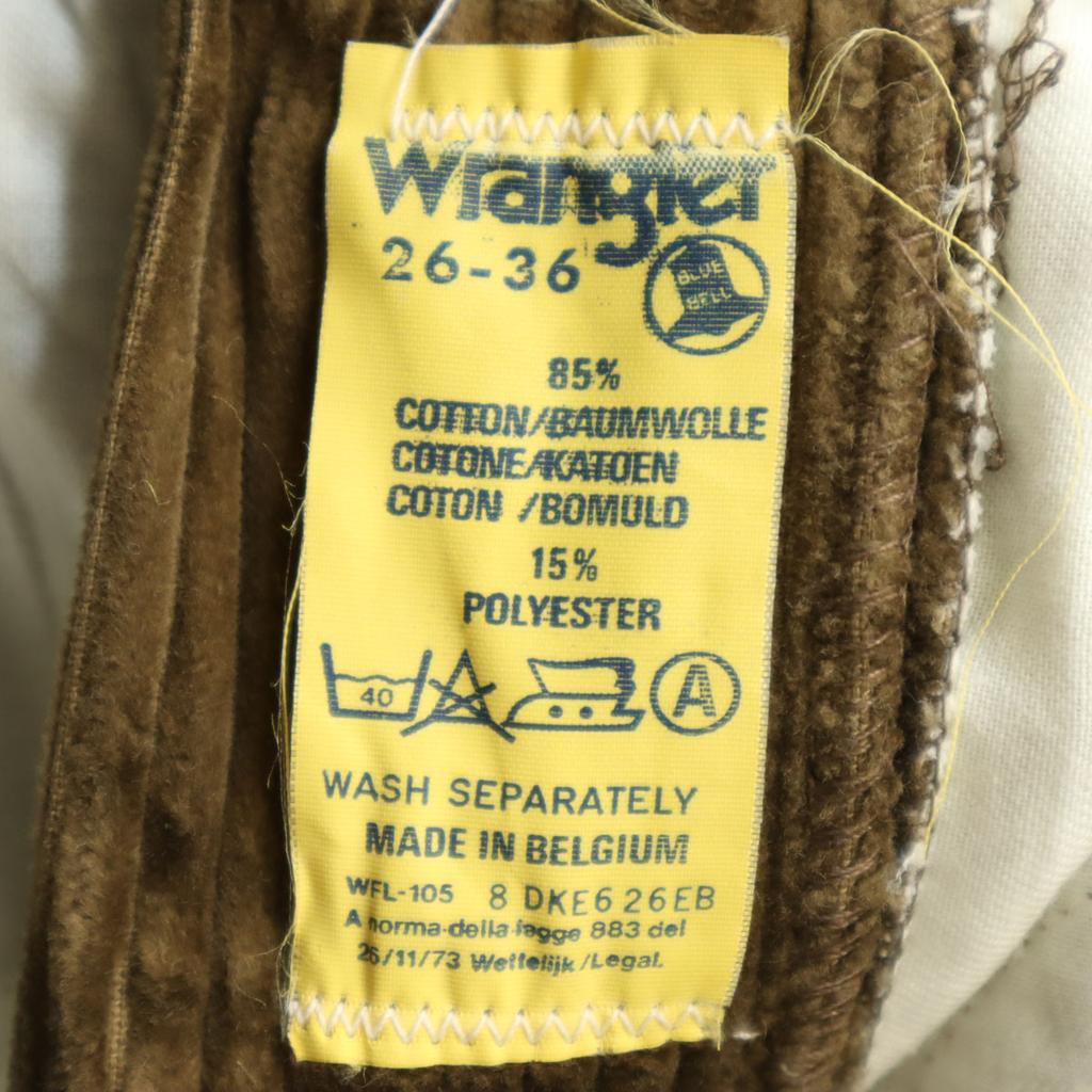 Wrangler 80s Old Corduroy Pants W26 Brown Women Used