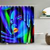 Abstract African Shower Curtain Prints Fabric Polyester Curtains For Bathroom Waterproof Bath Curtain Hooks Decoration
