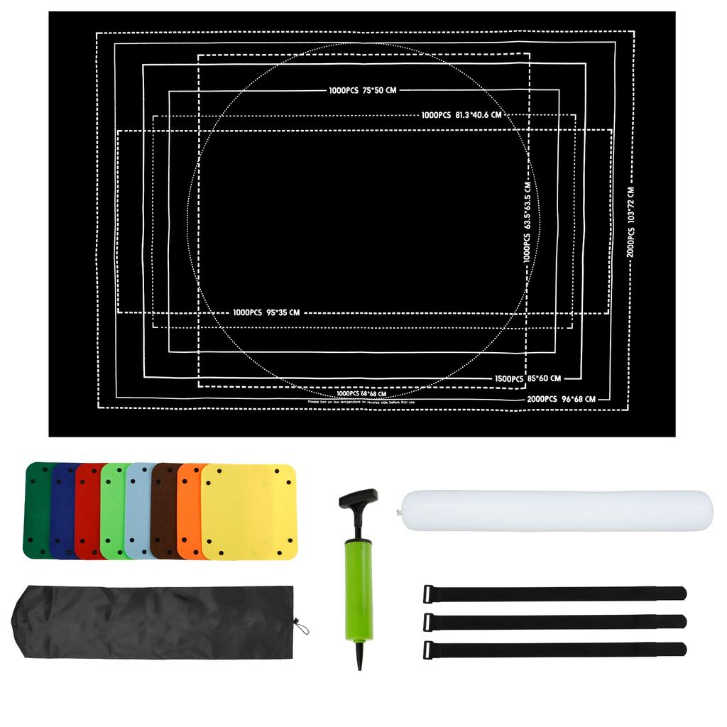 Puzzles Mat Jigsaw Roll Felt Mat Play Mat Puzzles Blanket For Up To 2000 Pieces Puzzle Accessories Portable Travel Storage Bag