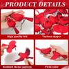10 Pcs Red Bird Ornaments Wood Red Birds Christmas Tree Hanging Decoration for Winter Holiday Home Decor