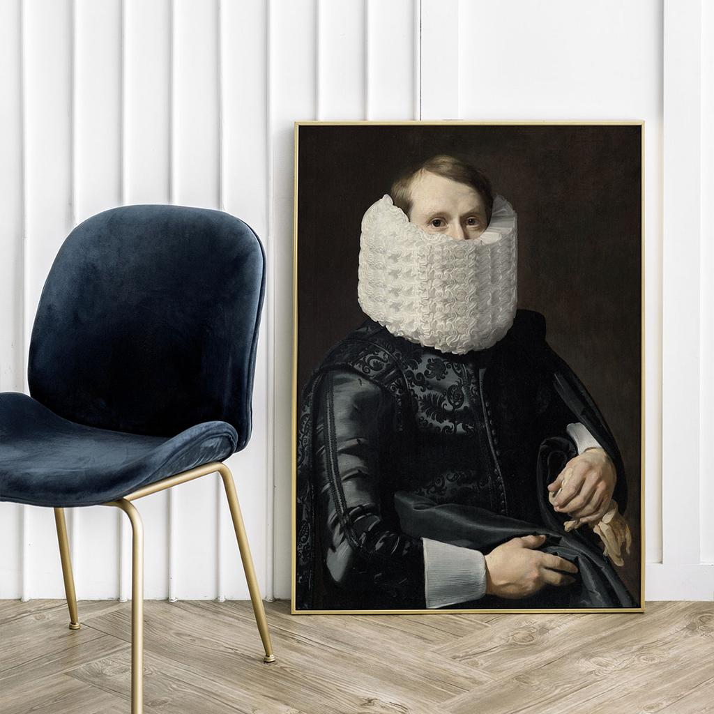 Poster Porträt eines Mannes im Korsett