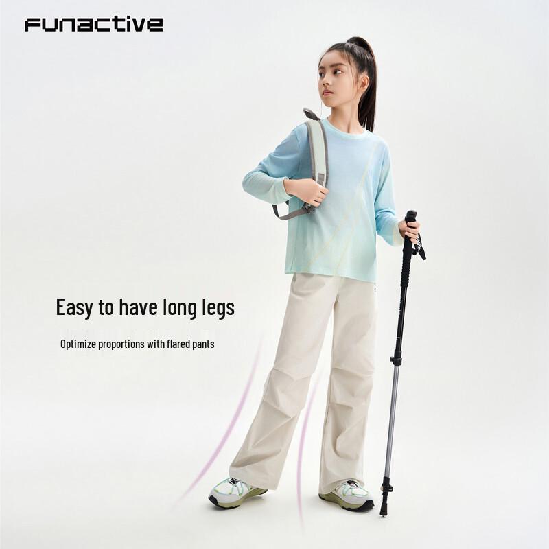 FUN ACTIVE Girls Outdoor Waterproof Softshell Flare Pants 120