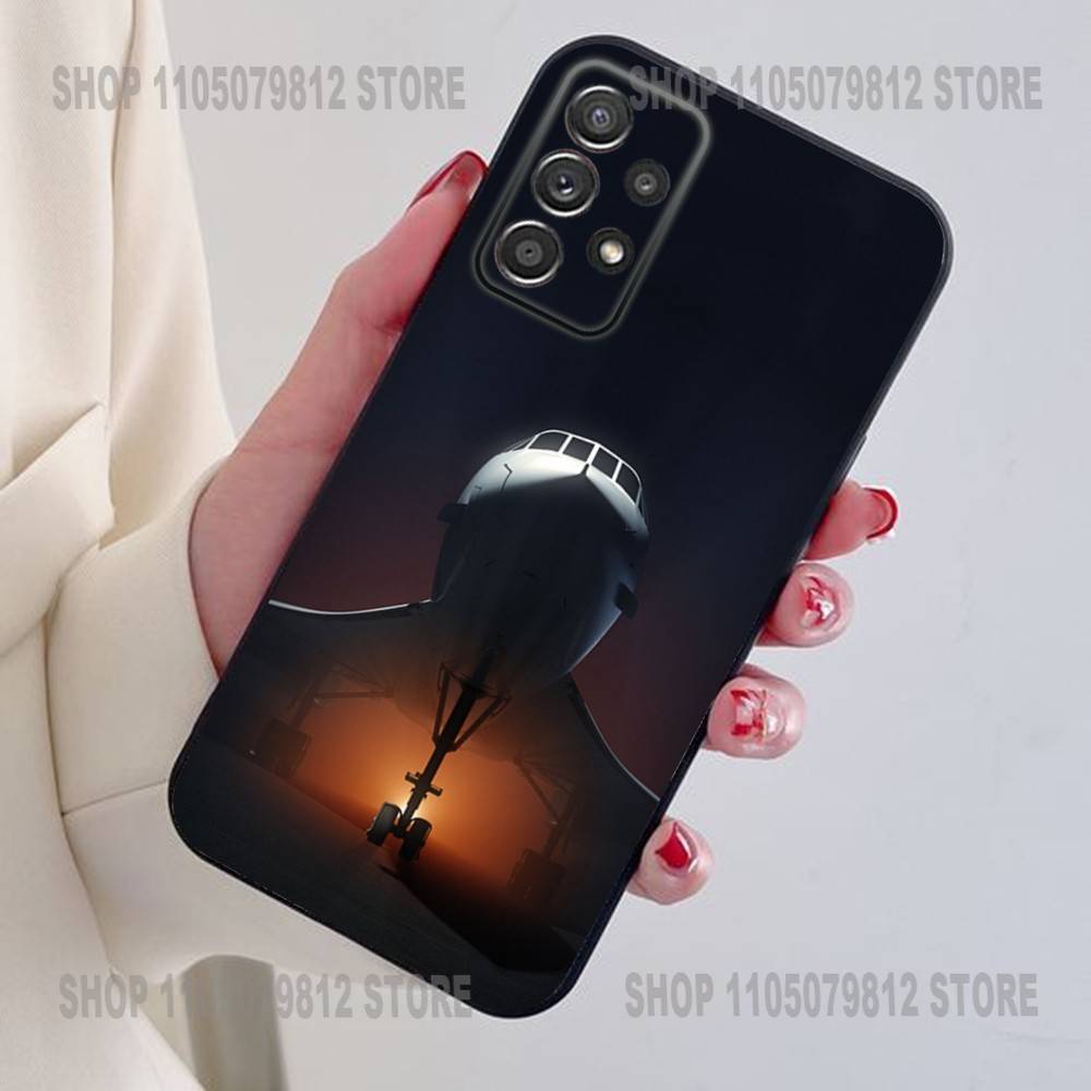 Concorde Air France Phone Case For Samsung S24,21,22,23,30,Ultra,20,Plus,Note,10,9,Black Soft Silicone Case