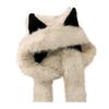 Thickened Plush Fox Ear Hat Scarf All In One Women's Autumn and Winter Cold Proof and Warm Lei Feng Hat Showing Face Small Plush Hat
