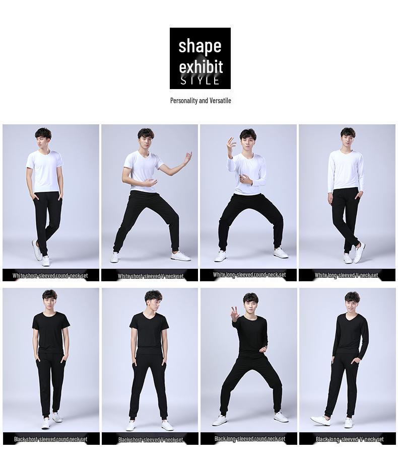 Men's Modal Fitness & Dance Suit - Breathable Sportswear for Yoga, Aerobics, and Training