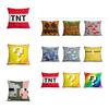 Minecraft Pillowcase Sofa Cushion Cover Bright Colorful Garden Decor Featuring Steve And Creeper