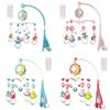Baby Musical Crib Mobile Hanging Rattles and Remote Control Music Box with Music Night Lights for Boy Girl 0-24 Month