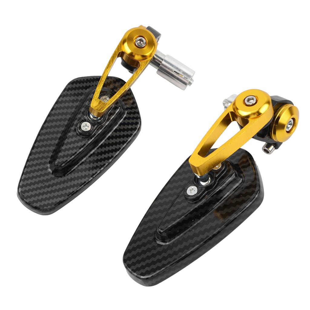 Motorcycle Rearview Mirror Carbon Fiber Pattern Handlebar Mirror Modified Inverted Rear Mirror Universal Motorbike Accessories