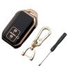 Key Case Key Cover for Suzuki New Jimny JB64W JB74W New Swift New Wagon R Smart Key Case Full Cover Car Key Cover Trim [DAZUMA] 2-Button (Gold Black)