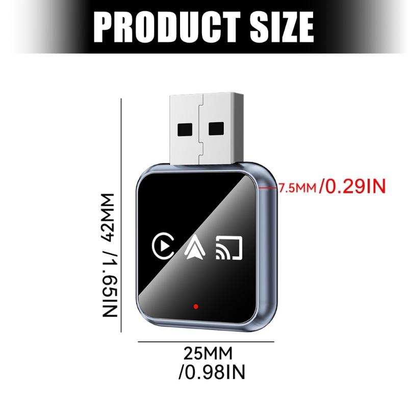 Wireless Adapter 3 In 1 Intelligent Airplay Auto USB Dongle Corded Connection To Vehicle Connection Bluetooth-compatible