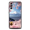 Japan Mount Fuji Painting Cherry Blossom Phone Case For Samsung Galaxy S25 S24 S23 S22 S20 Ultra S21 FE 5G S10 Plus S10E Cover