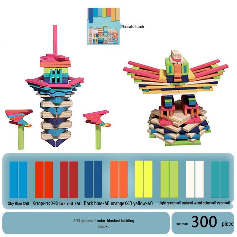 Wooden Building Blocks for Kids: Educational Construction Toys for Stacking and Building Fun