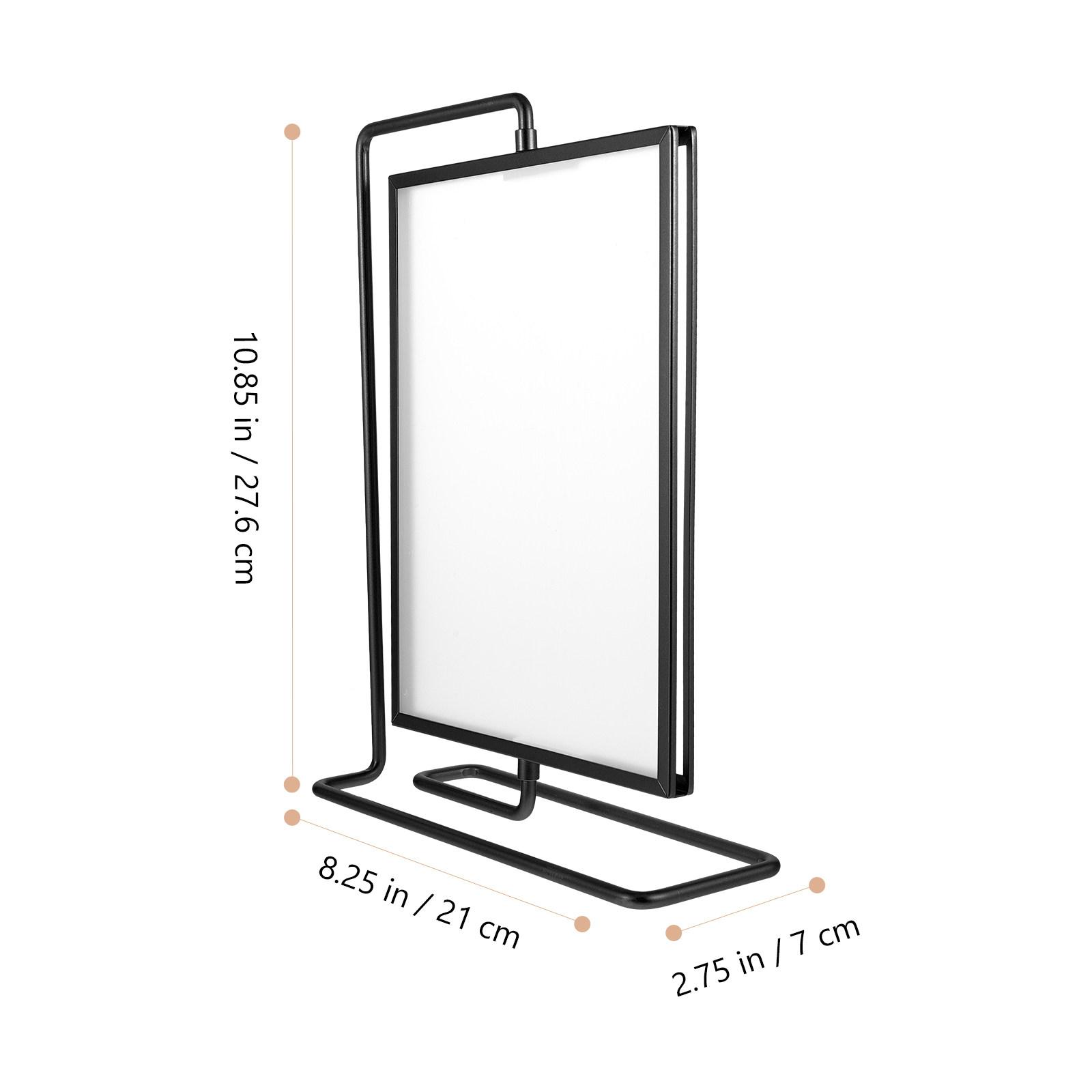 Double Sided Rotating Floating Photo Frame 6 7 8 Inch Metal Acrylic 360 Degree Rotatable Picture Frame Desktop Display чёрный
