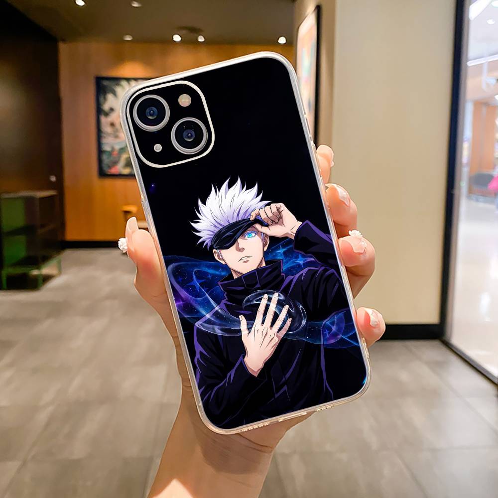 Favorite Anime Characters-S-Satoru G-Gojo Phone Case For iPhone17,16,15,14,13,12,Pro Max, Plus   Soft Silicone Transparent Cover