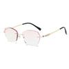 Gold Silk Diamond Trimmed Rimless Reading Glasses Women'S Gold Pure Desire Point Diamond High Definition Anti-Blue Reading Glasses